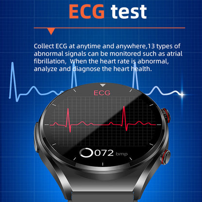 Reloj Inteligente Saludable | Monitoreo de Glucosa en Sangre, Presión Arterial, ECG | Monitor de Frecuencia Cardíaca HRV
