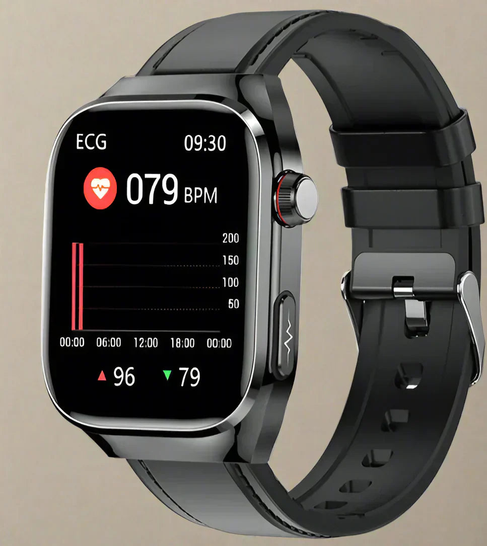 Reloj NexaPulse de Azúcar en Sangre, ECG, Ácido Úrico, Bluetooth