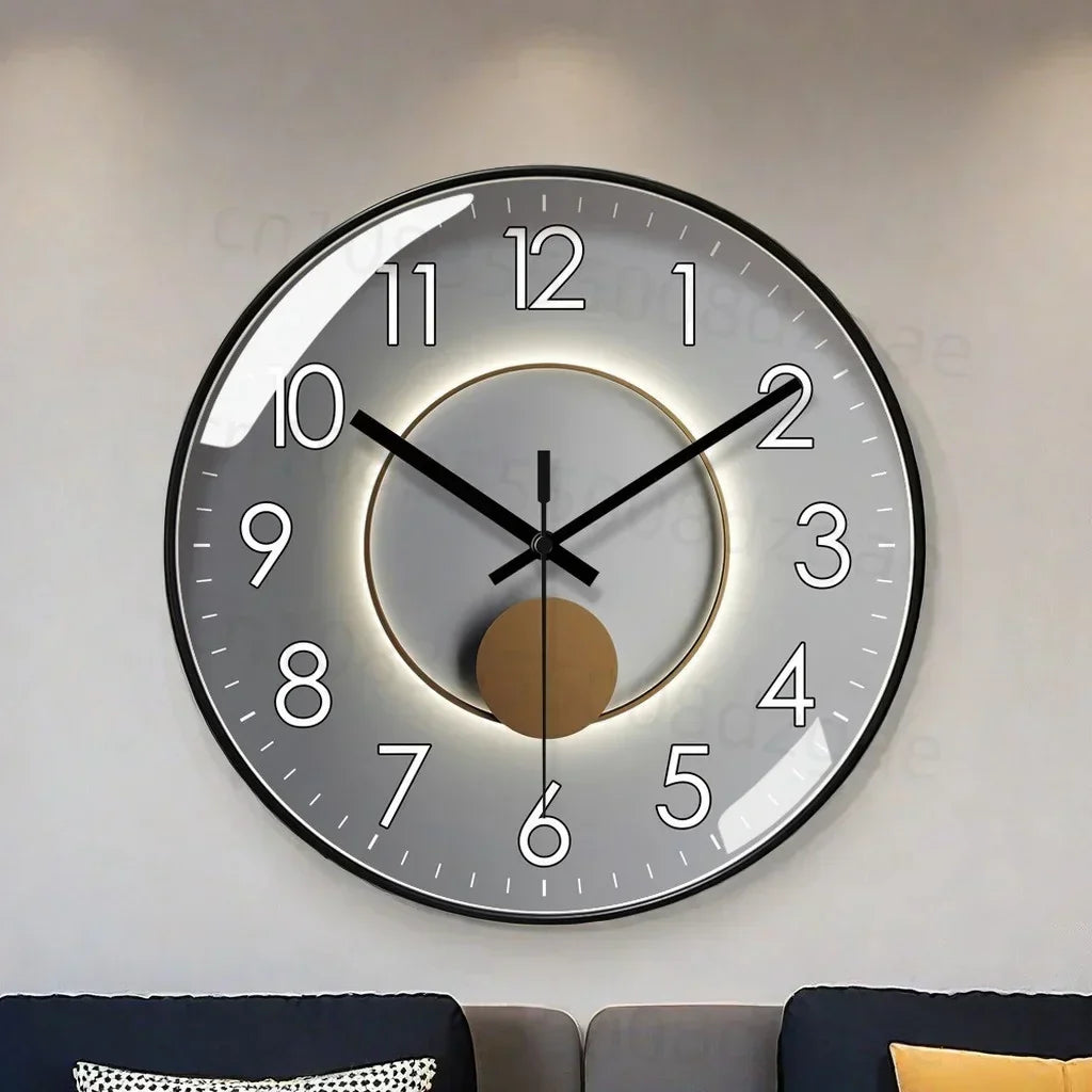 Reloj Redondo de Lujo para Decoración Moderna
