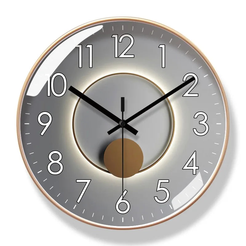 Reloj Redondo de Lujo para Decoración Moderna