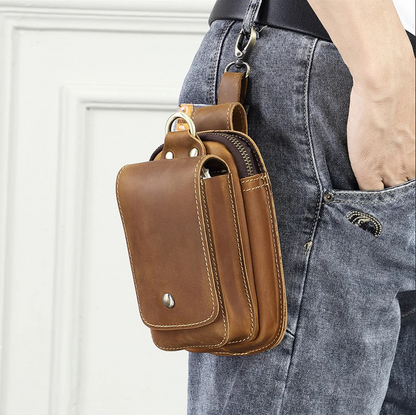 Riñonera de Cuero Genuino para Hombre