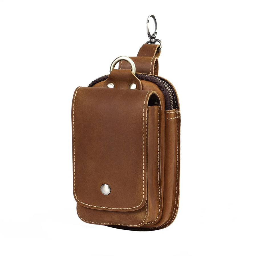 Riñonera de Cuero Genuino para Hombre