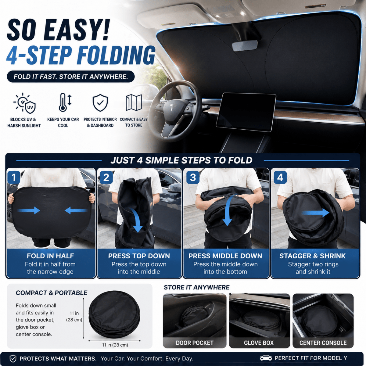 ROADSHADE – Protector Solar para Parabrisas en Conducciones de Verano