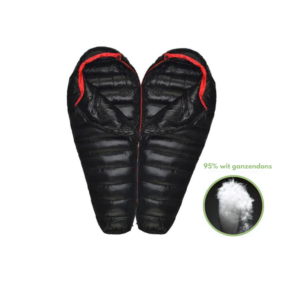 Saco de Dormir Invierno ArcticNest – Saco de Plumas -20°C para Frío Extremo, Ligero y Impermeable