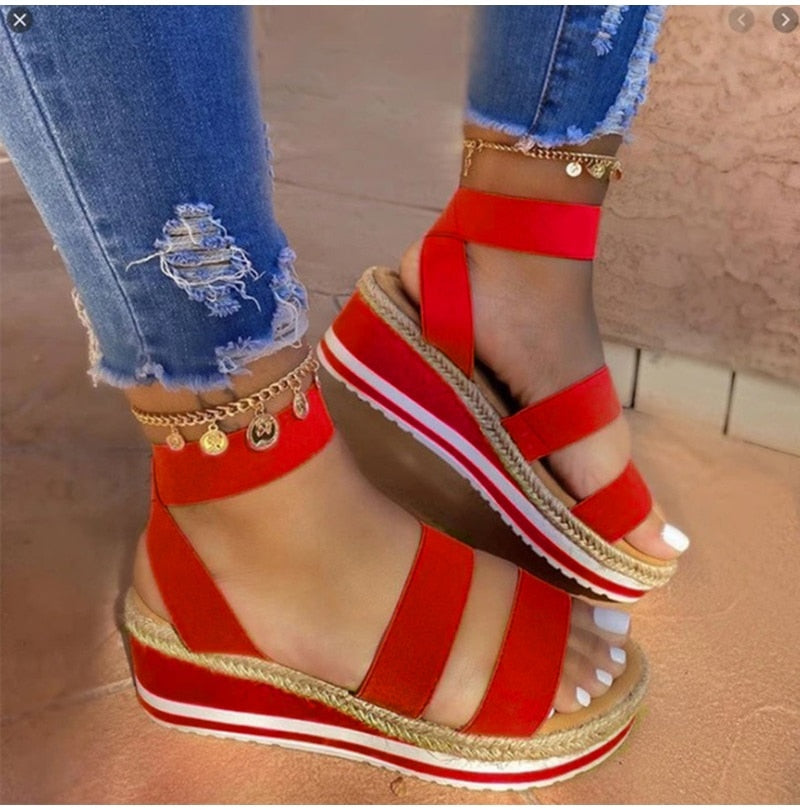 Sandalias de Mujer con Correa Cruzada