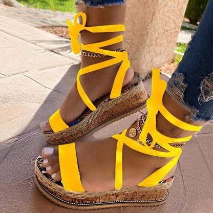 Sandalias de Mujer con Correa Cruzada