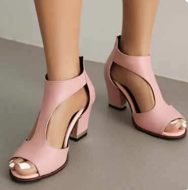 Sandalias de Tacón Ortopédicas de Cuero