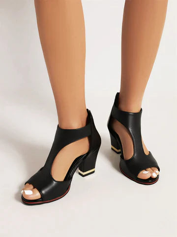 Sandalias de Tacón Ortopédicas de Cuero