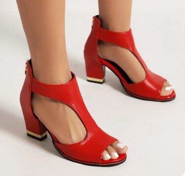 Sandalias de Tacón Ortopédicas de Cuero