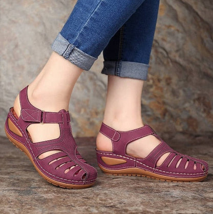 Sandalias Ortopédicas Retro de Cuero