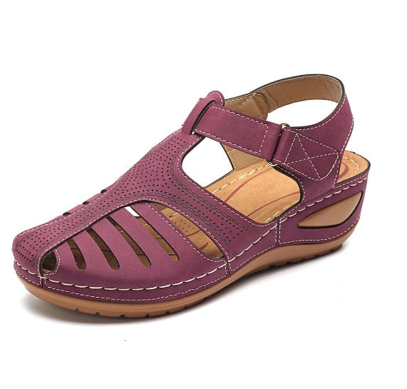 Sandalias Ortopédicas Retro de Cuero
