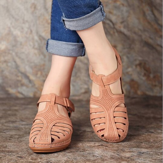 Sandalias Ortopédicas Retro de Cuero