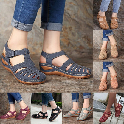 Sandalias Ortopédicas Retro de Cuero