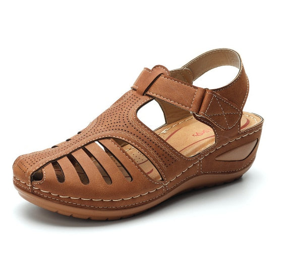 Sandalias Ortopédicas Retro de Cuero