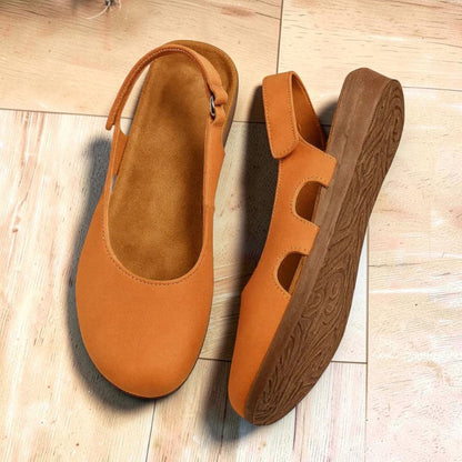 Sandalias planas de puntera cerrada para mujer