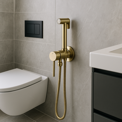 Set de grifo con rociador de bidé de pared