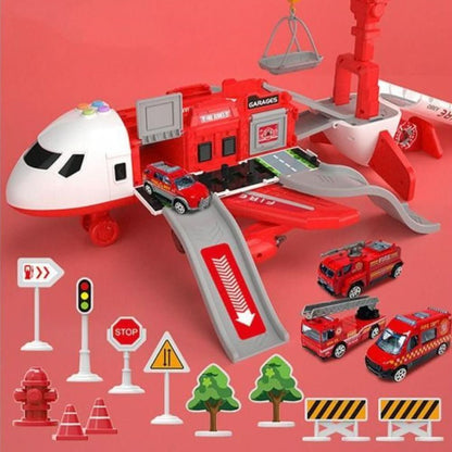 SKYQUEST – Set de Juego Aéreo de Aventura con Avión y Vehículos para Niños Creativos