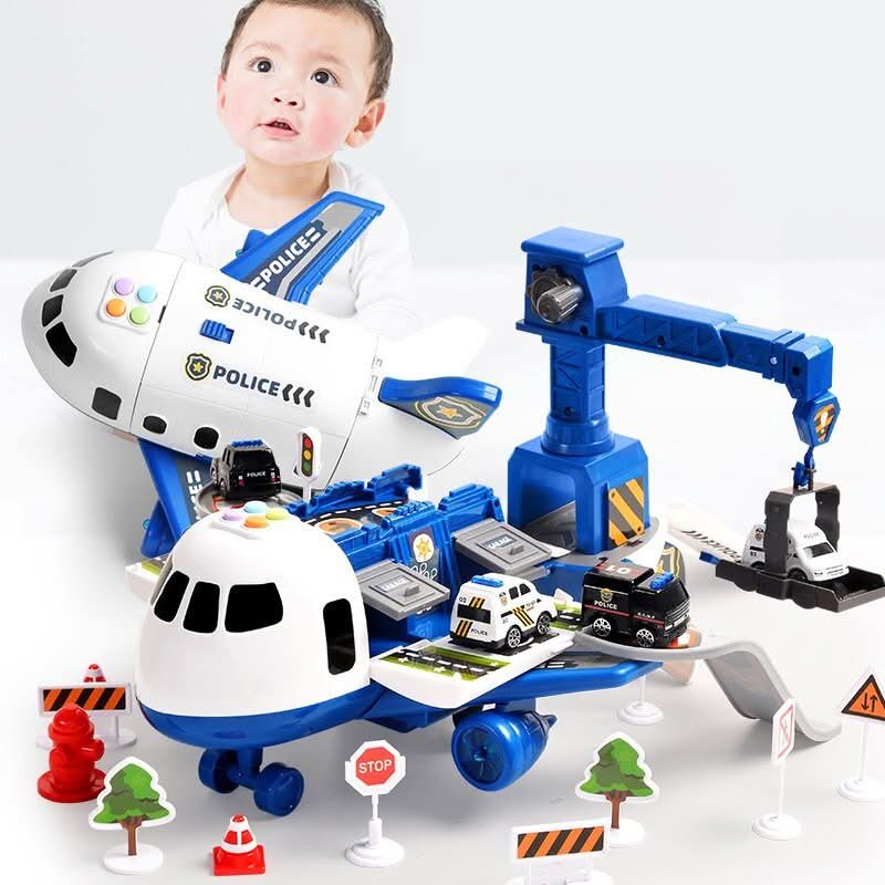 SKYQUEST – Set de Juego Aéreo de Aventura con Avión y Vehículos para Niños Creativos