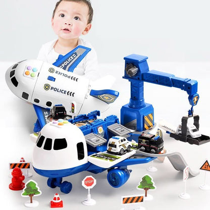 SKYQUEST – Set de Juego Aéreo de Aventura con Avión y Vehículos para Niños Creativos
