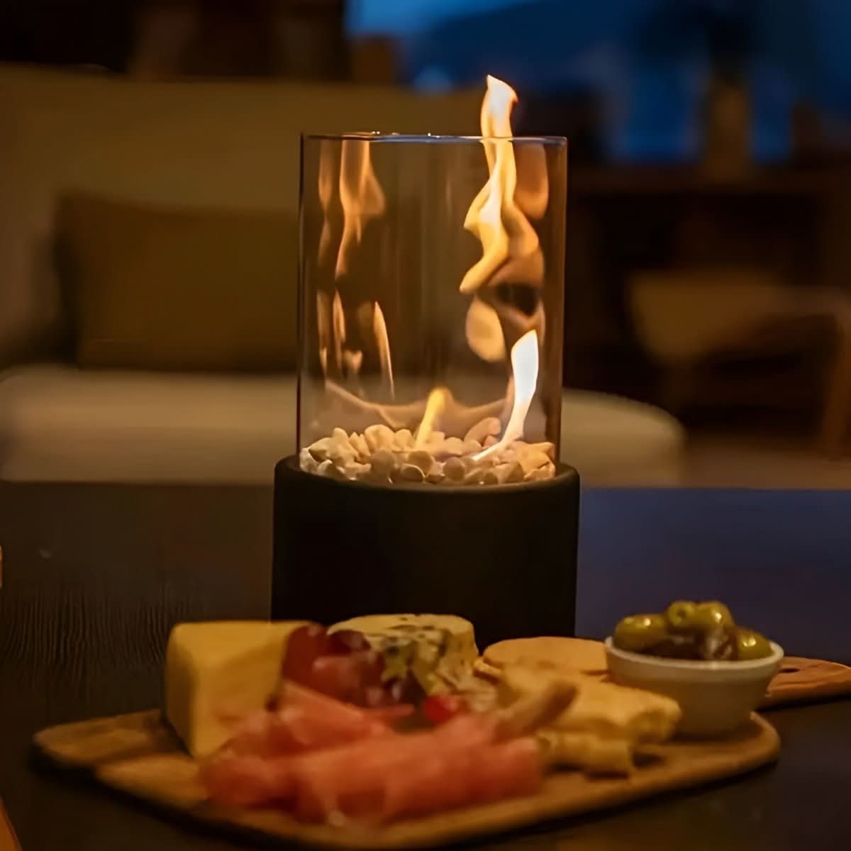 SLEEKFLAME – Chimenea de Mesa Sin Humo para Uso Interior y Exterior Elegante