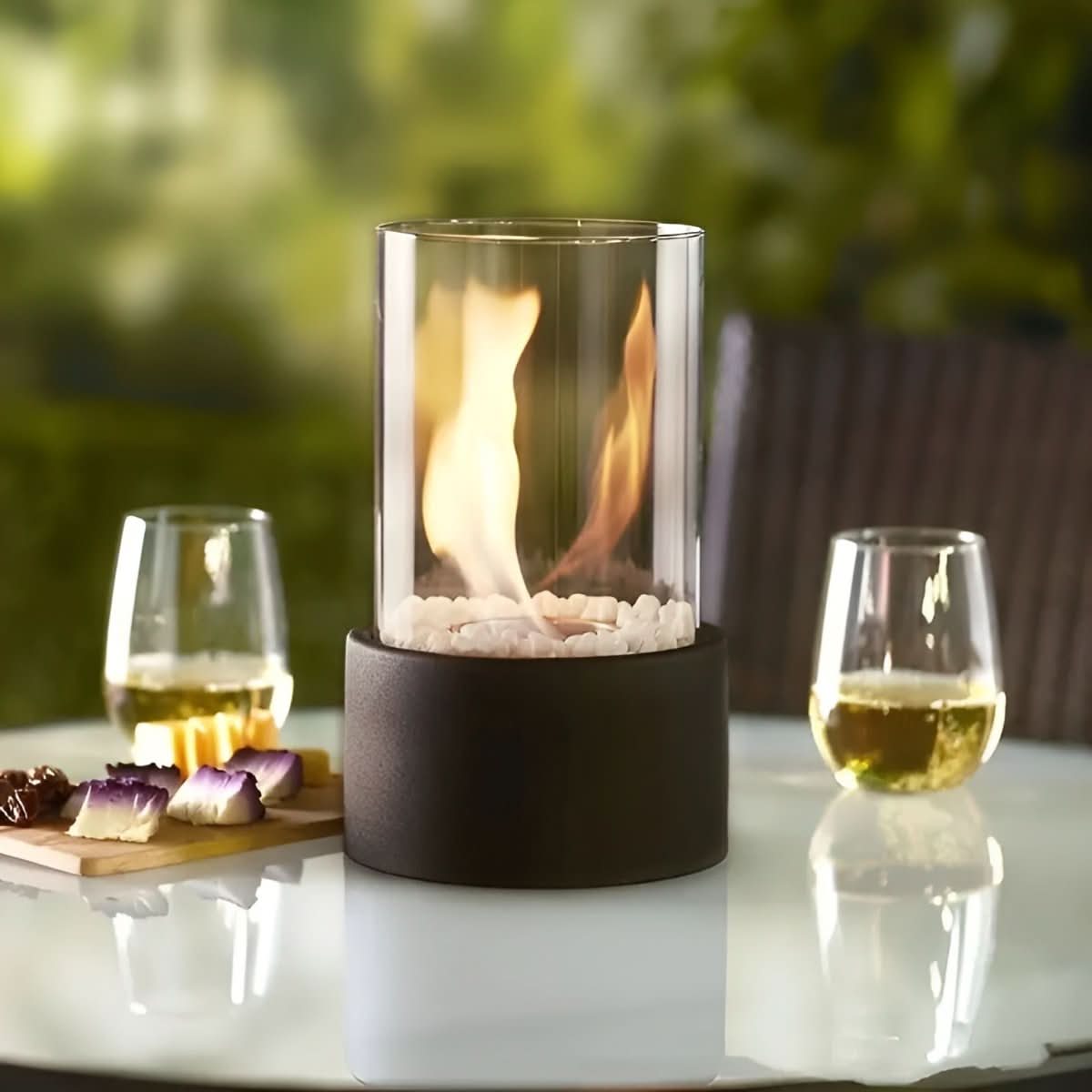 SLEEKFLAME – Chimenea de Mesa Sin Humo para Uso Interior y Exterior Elegante