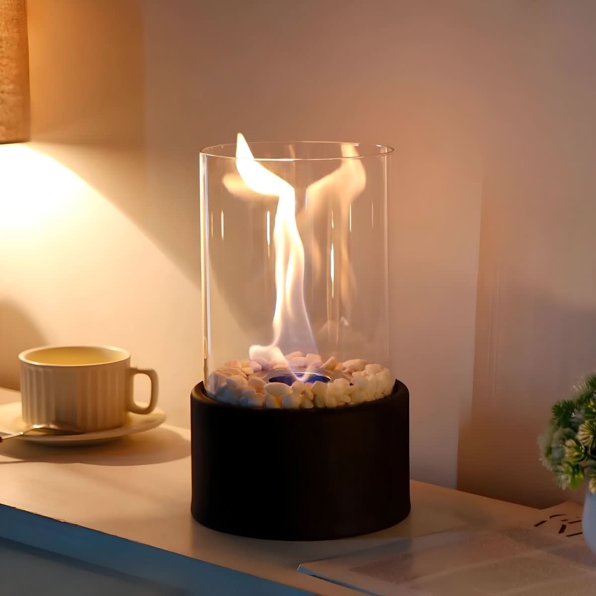 SLEEKFLAME – Chimenea de Mesa Sin Humo para Uso Interior y Exterior Elegante