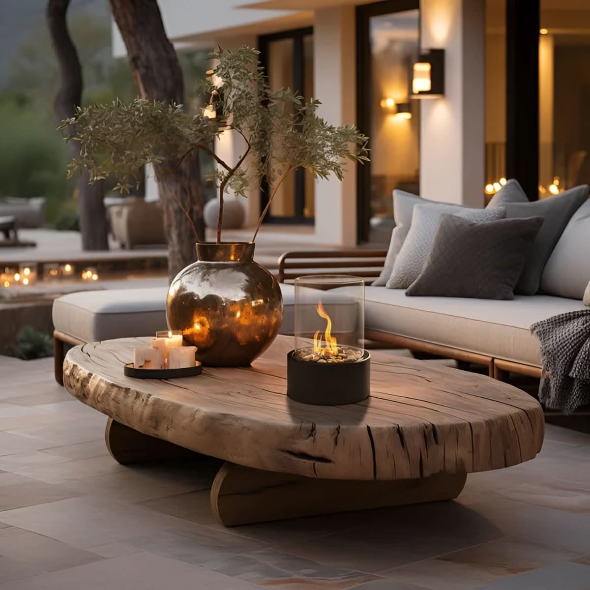 SLEEKFLAME – Chimenea de Mesa Sin Humo para Uso Interior y Exterior Elegante