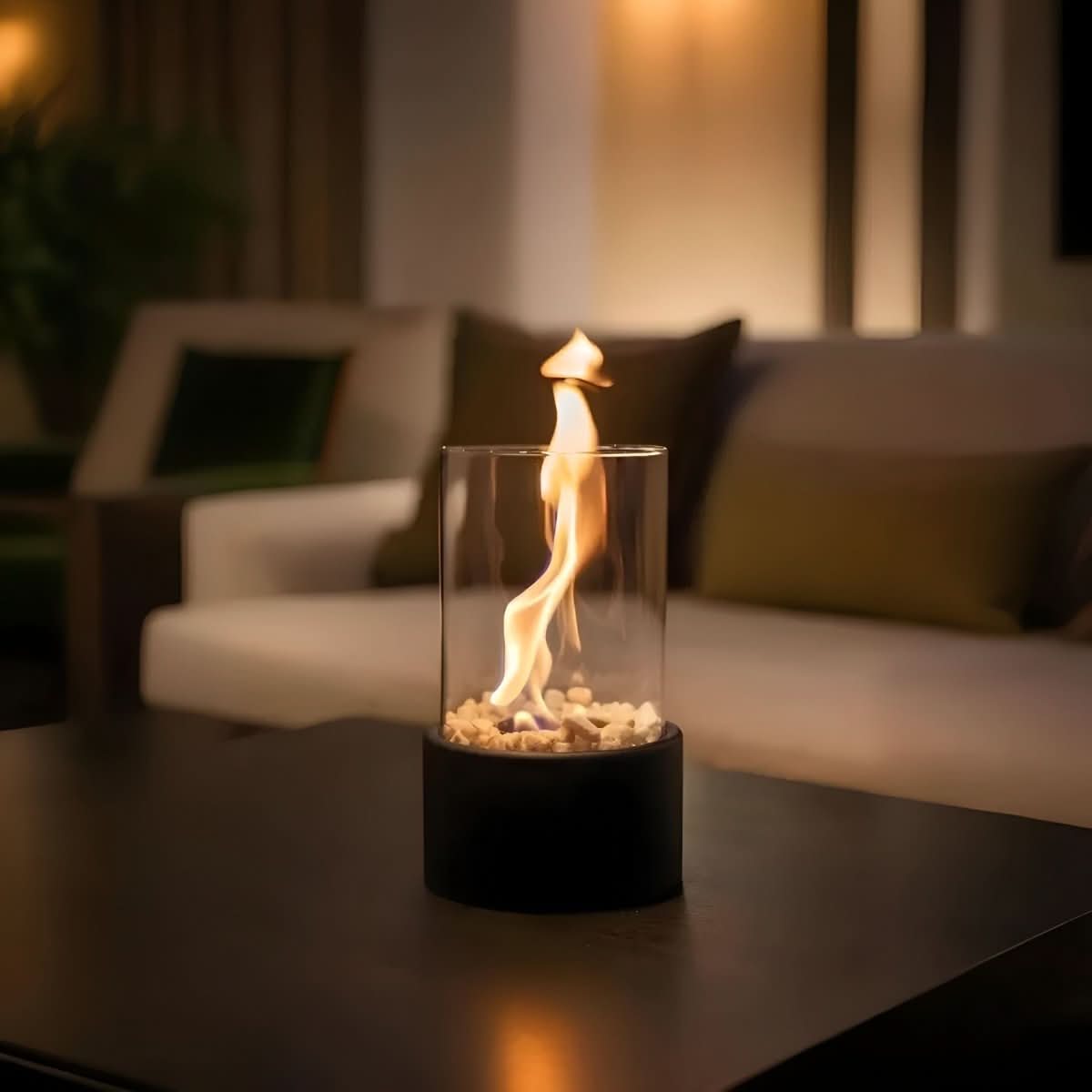 SLEEKFLAME – Chimenea de Mesa Sin Humo para Uso Interior y Exterior Elegante