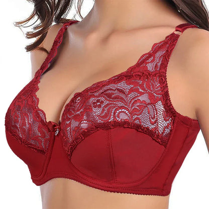 Sostén push-up de encaje en tallas grandes
