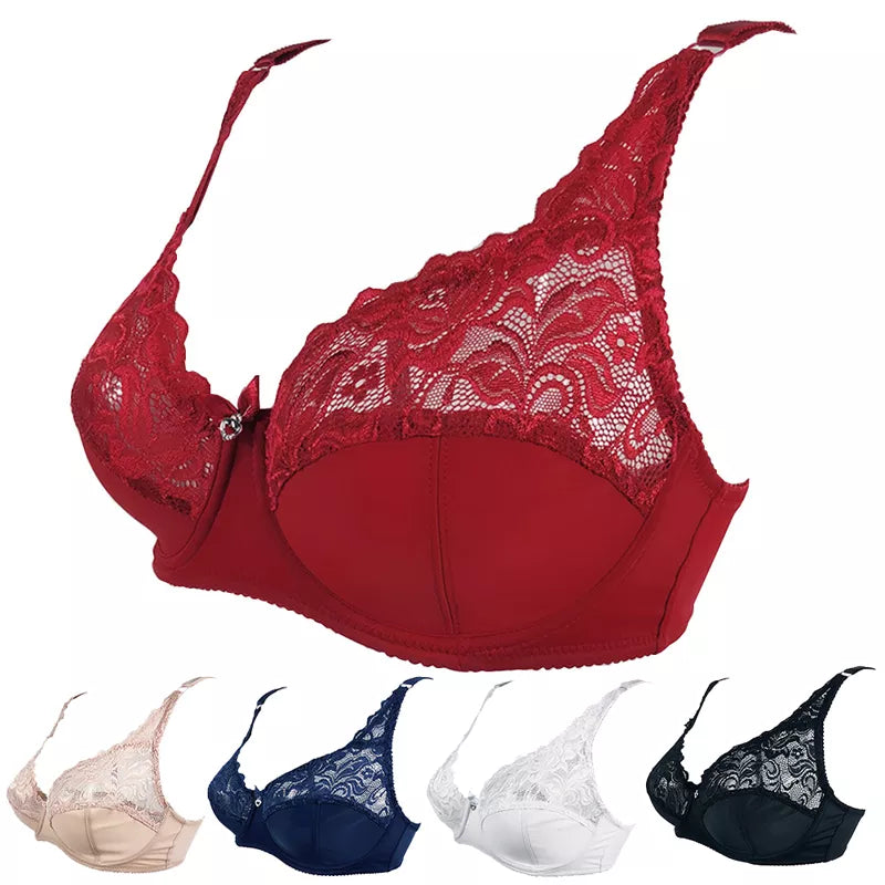 Sostén push-up de encaje en tallas grandes