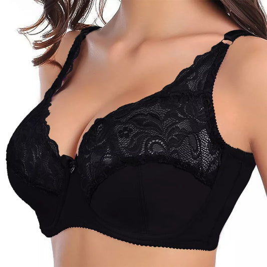 Sostén push-up de encaje en tallas grandes