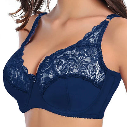 Sostén push-up de encaje en tallas grandes