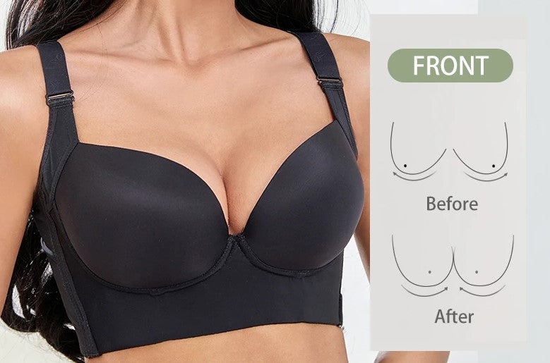 Sostén push-up de talla grande con copas profundas.