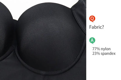 Sostén push-up de talla grande con copas profundas.