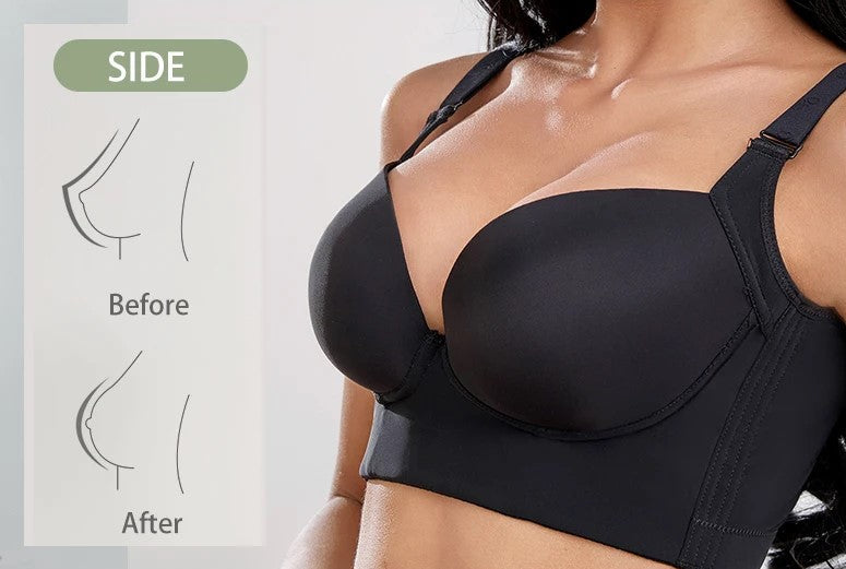 Sostén push-up de talla grande con copas profundas.