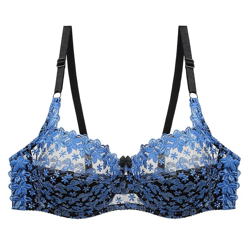 Sostén push-up de talla grande en encaje bordado