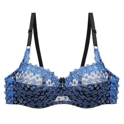 Sostén push-up de talla grande en encaje bordado