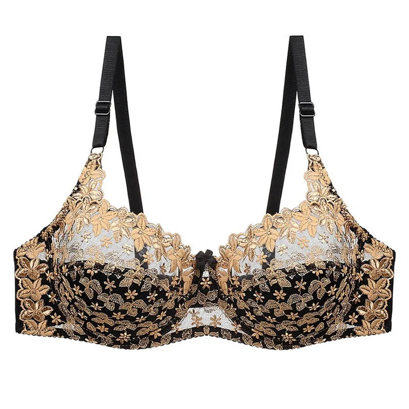 Sostén push-up de talla grande en encaje bordado