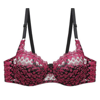 Sostén push-up de talla grande en encaje bordado