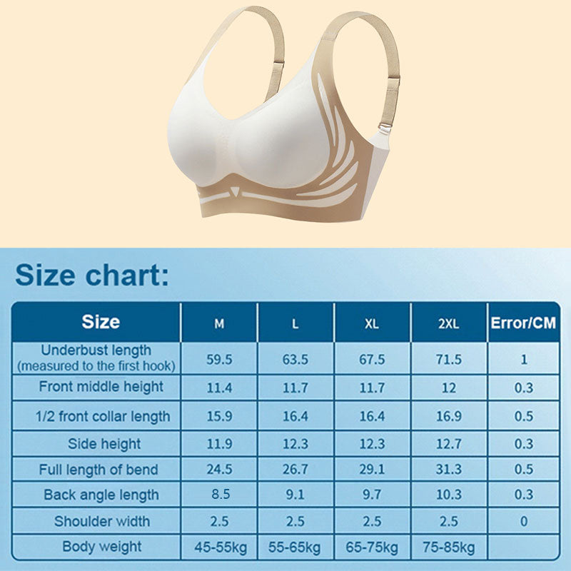 Sostén Push-Up Inalámbrico Elevado con Efecto Antideslizante