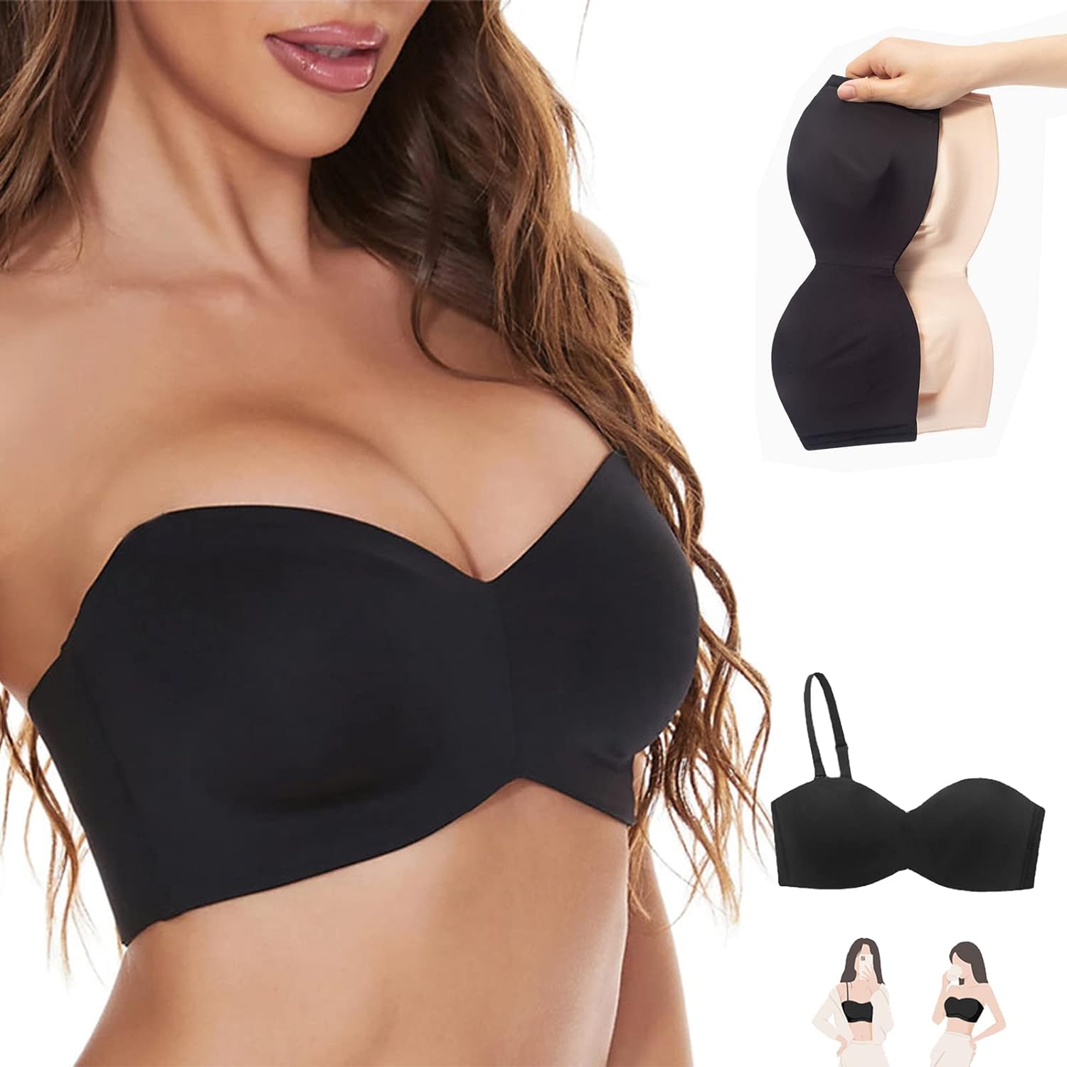 Sostén Sin Costuras para Mujeres de Talla Grande – Tirantes Ajustables, Cierre en la Espalda, Comodidad Ultra Suave para Uso Diario