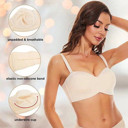 Sostén Sin Costuras para Mujeres de Talla Grande – Tirantes Ajustables, Cierre en la Espalda, Comodidad Ultra Suave para Uso Diario
