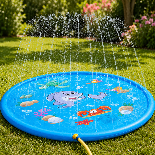 SPLASHCIRCLE – Alfombra Inflable de PVC para Salpicaduras de Agua para Diversión al Aire Libre en Verano