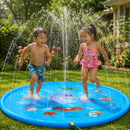 SPLASHCIRCLE – Alfombra Inflable de PVC para Salpicaduras de Agua para Diversión al Aire Libre en Verano