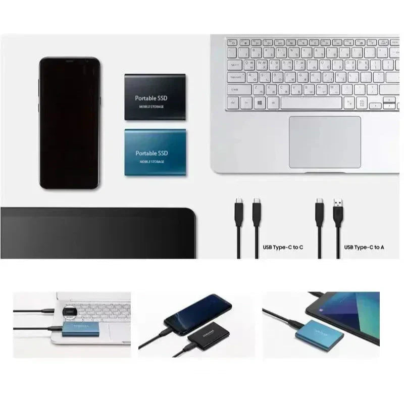 SSD Externo Portátil con Transferencia de Datos de Alta Velocidad