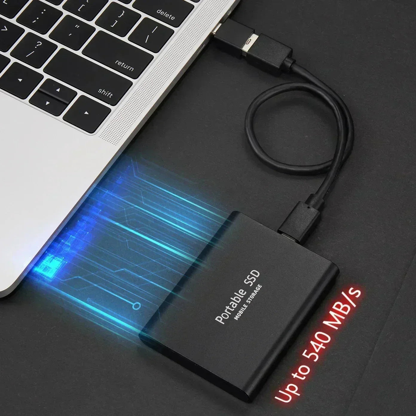 SSD Externo Portátil con Transferencia de Datos de Alta Velocidad