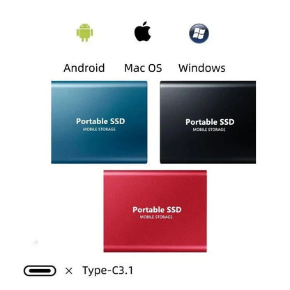 SSD Externo Portátil con Transferencia de Datos de Alta Velocidad