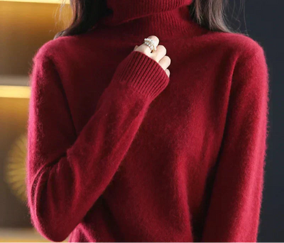 Suéter de Cuello Alto 100% Cachemira Nyorelle para Otoño e Invierno