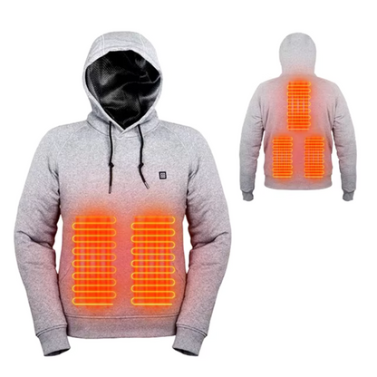 Sudadera calefactable con capucha y conexión USB