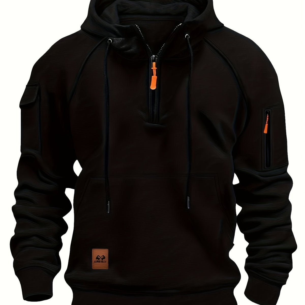 Sudadera con capucha utility y media cremallera